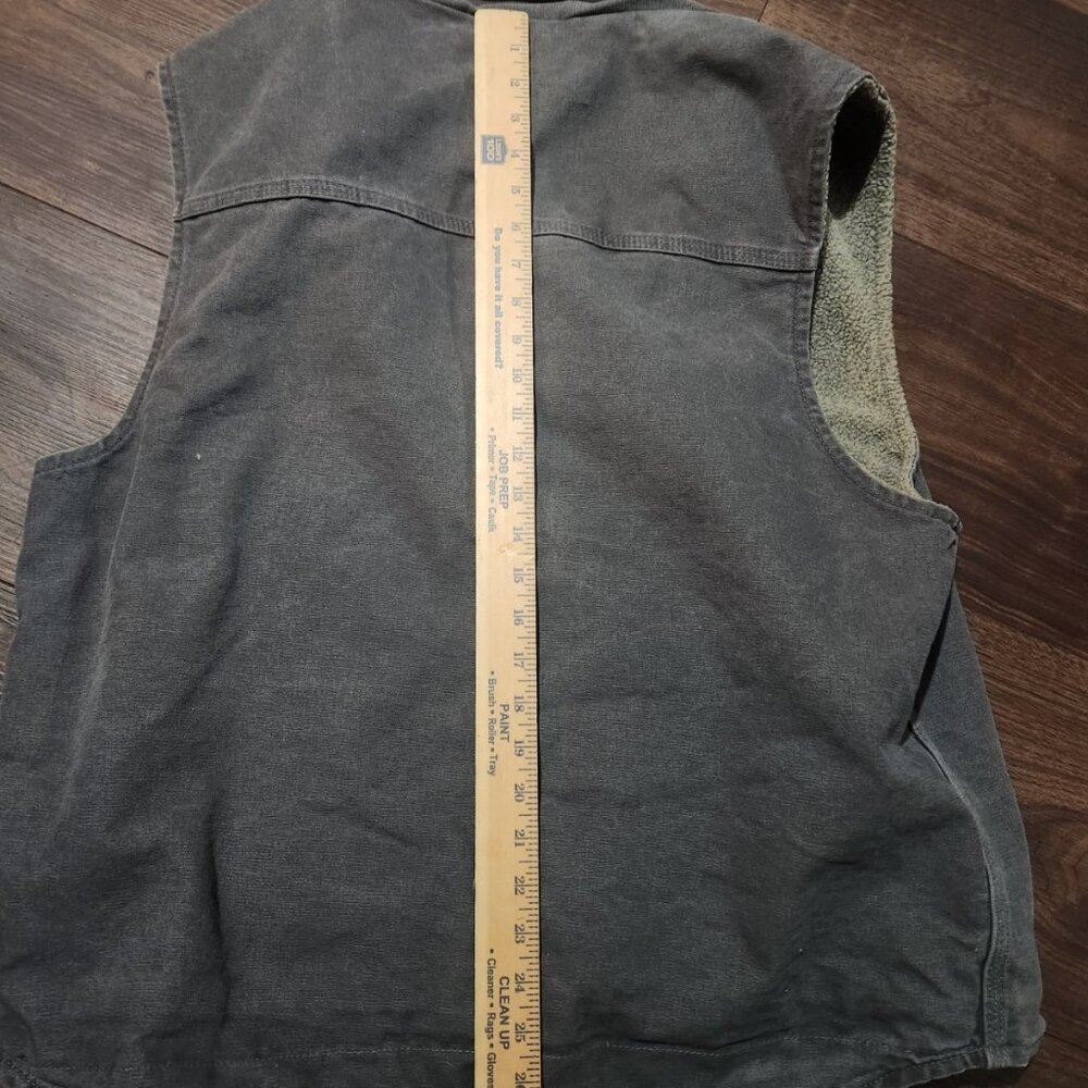Carhartt Mens Sherpa Lined Duck Canvas Vest V33 GVL XL Gravel Gray Chore - Picture 7 of 8